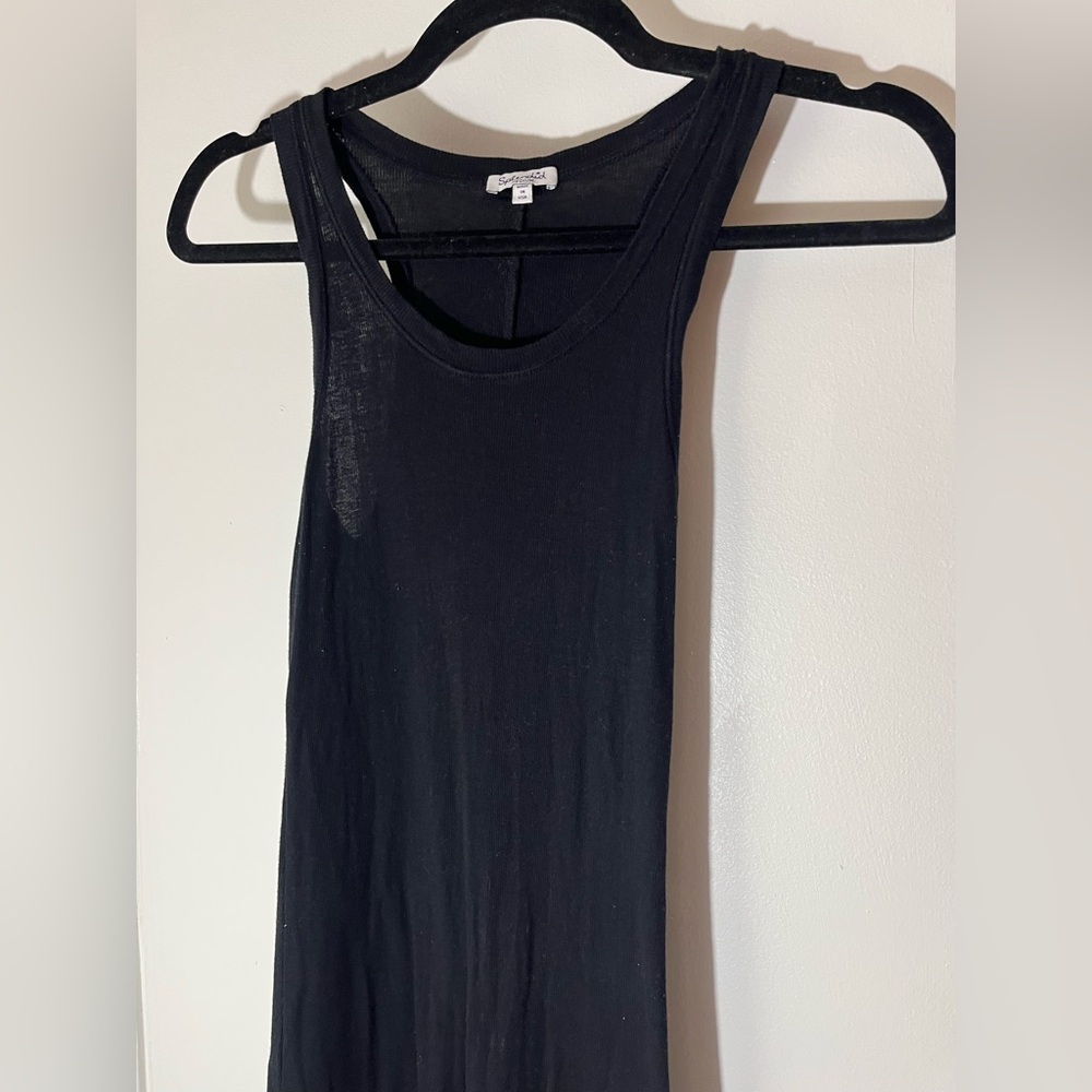 Splendid Black Sleeveless Ribbed Maxi Dress - Picture 5 of 9